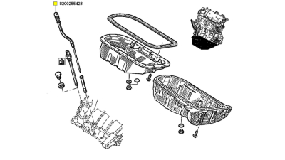 Joja Ulei motor 1.2 16V Euro 5 DACIA LOGAN 2004-2018, LOGAN MCV II, SANDERO 2008-2018; RENAULT CLIO, CLIO II, CLIO III, CLIO IV, KANGOO, MODUS, THALIA I motor 1.2/1.2 16V, 8200255423,  piesa originala OE