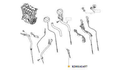 Joja Ulei motor 1.4 16V/1.6 16V NISSAN JUKE, MICRA C+C III, MICRA III, NOTE, NV200, QASHQAI I, TIIDA; RENAULT CLIO II, GRAND SCENIC II, KANGOO, LAGUNA I, LAGUNA II, 8200141457,  piesa originala OE