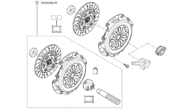 Kit Ambreiaj placa+disc 200mm DACIA DUSTER 2010-, LOGAN 2007-2012, LOGAN MCV, SANDERO 1; RENAULT CLIO, CLIO III, FLUENCE, KANGOO, MEGANE II, Megane III, MODUS, SCENIC II motorizari 1.4 16V/1.6/1.6 16V, Placa Si Disc (fara rulment), 302050901R,  piesa orig