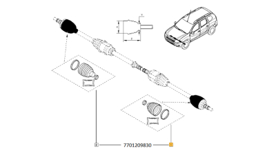 Kit Burduf Planetara spre Roata Fata DACIA DUSTER; RENAULT FLUENCE, GRAND SCENIC III, LAGUNA III, MEGANE CC, Megane III, SCENIC III, Diametru interior 27/87mm, 7701209830,  piesa originala OE