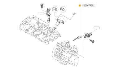 Kit Cablaj Captor, mufa senzori impulsuri arbore cotit motor 1.6 16V DACIA DUSTER, LOGAN 1, LOGAN MCV, SANDERO 2008-2012; RENAULT CLIO ESPACE GRAND KANGOO LAGUNA LOGAN MEGANE SCENIC THALIA 1.4 16V/1.6 16V/2.0 16V, 8200673202,  piesa originala OE