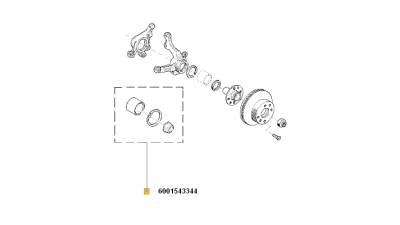 Rulment roata fata Dacia Solenza SuperNova si Renault Clio 1990-2012; Express, Rapid, Super 5; R19, Twingo 1; 65X35mm. 6001543344,  piesa originala OE