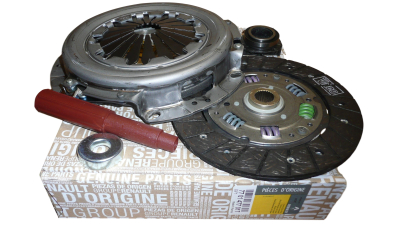 Kit Ambreiaj 200mm DACIA LOGAN 2004-2012, Sandero 2008-2012 motor 1.6/1.6 16V; NISSAN KUBISTAR; RENAULT CLIO II, KANGOO, LAGUNA I, MEGANE I, SCENIC I motor 1.4 16V/1.6/1.6CNG/1.6 16V, placa presiune, disc + rulment, 7701477017,  piesa originala OE