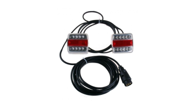 Kit magnetic remorca auto BestAutoVest cu lampi LED de 103x95 mm, cablu de 7,5m, fisa remorca cu 7 pini , 203019-LED