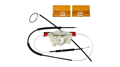 Kit reparatie Macara geam Audi A4 (B6 , B7) 2000-2008, Seat Exeo (3R) 2008-2013; usa Fata partea Stanga, cablu cu rola si suporti geam