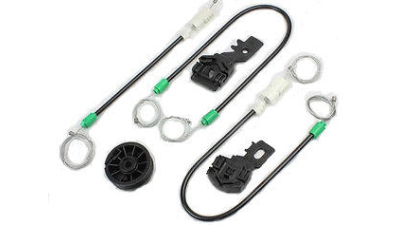 Kit reparatie macara geam fata Nissan Primera (P12) 10.2001-12.2007 electrica fata dreapta (cablu role si suport geam)