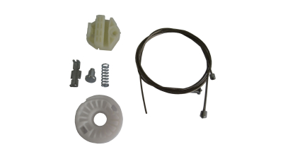 Kit reparatie macara geam fata Opel Astra G (T98) 01.1998-08.2009 electrica usa spate partea stanga/dreapta (cablu role si suport geam) , 1 set.