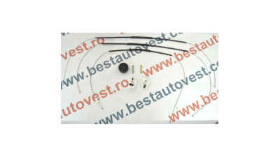Kit reparatie macara geam fata Renault Megane 2 (M) 11.2002-10.2008 electrica fata dreapta (cablu role si suport geam)