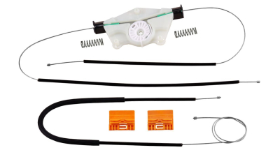 Kit reparatie macara geam fata VW Touareg (7L) 10.2002-12.2006 electrica fata dreapta (cablu role si suport geam)