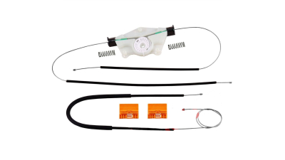 Kit reparatie macara geam fata VW Touareg (7L) 10.2002-12.2006 electrica fata stanga (cablu role si suport geam)