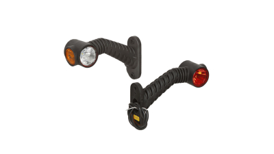 Lampa gabarit Universal, 12/24V, 175x100mm, rosu-alb-galben, omologare ECE,cu LED,, Dreapta