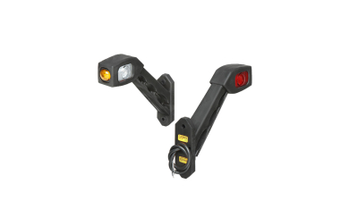 Lampa gabarit Universal, 12/24V, 36x167x179mm, alb-rosu-galben, cu LED, suport surub, omologare ECE,, Dreapta
