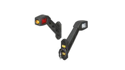 Lampa gabarit Universal, 12/24V, 36x167x179mm, alb-rosu-galben, cu LED, suport surub, omologare ECE,, Stanga