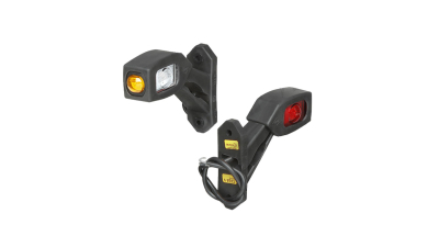 Lampa gabarit Universal, 12/24V, 42x114x135mm, alb-rosu-galben, cu LED, suport surub, omologare ECE,, Dreapta