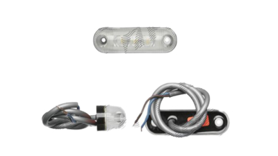 Lampa gabarit Universal, 12/24V,alb, omologare ECE,suport surub, cu LED , alb , cu fire,, Stanga , Dreapta 82x25x29mm ,  ovala