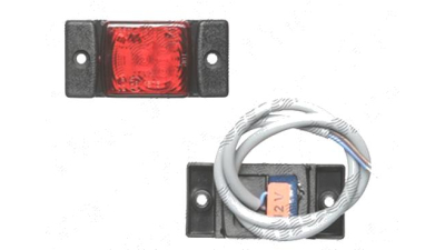 Lampa gabarit Universal, 12V/24V, 73x33x17mm, cu LED , rosu, omologare ECE,suport surub,rectangulara , Stanga , Dreapta