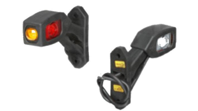 Lampa gabarit Universala , 12/24V ,42x114x135mm,rosu-alb-galben, omologare ECE, cu LED,cu brat , Stanga