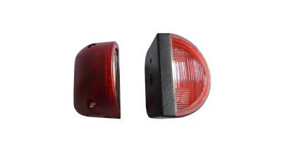 Lampa auto BestAutoVest pentru numar camion partea Dreapta/ Stanga 12V 24V 90x55x60mm carcasa rosie, set de 2 bucati