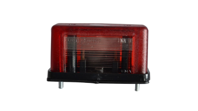 Lampa auto BestAutoVest pentru numar 12/24V 110x55x60mm partea Dreapta/ Stanga 1 buc carcasa rosie