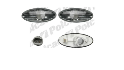 Set 2 lampi semnalizare aripa Opel Vectra B,1995-2003 BestAutoVest partea Dreapta+Stanga 551619-4, negru/transparent, cu soclu bec