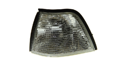Lampa semnalizare fata BMW Seria 3 E36, 12.1990-03.2000 Sedan, Compact, Combi, partea Stanga, fumurie, fara suport becuri, cu insertie galbena, tuning, TYC