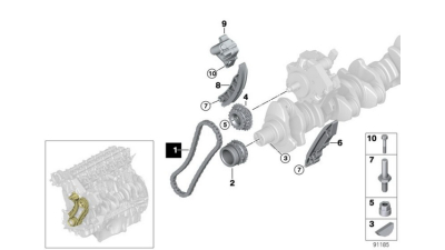 Lant Distributie 66 zale Bmw 1.8, 2.0, 2.5, 3.0, 3.5 Diesel E87, E46, E90, E91, E92, E93, E60, E61, E63, E64, E65, E66, X3, X5 , BMW X6 ; 13528506969