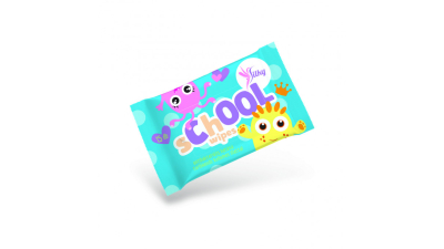 Lavetă umedă antibacteriană Silky School Wipes pentru copii - 15 buc./pachet (agenţii antibacterieni conţine şi extract de aloe vera protectant pentru piele)