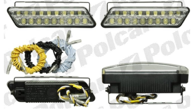 Set de 2 lumini de zi auto BestAutoVest Daytime running light universale 100x25x35mm 12/24V 18 leduri omologare ECE
