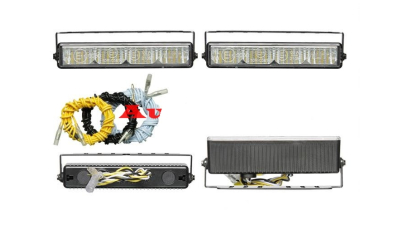Set de 2 lumini de zi auto BestAutoVest Daytime running light universale 120x23x37mm 12V 24V 4 leduri, proiectoare de zi