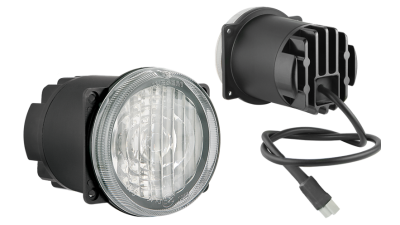 Lumini de zi auto Wesem Daytime running light universale rotunde 80x102mm 3leduri 12V 24V, Wesem, suport cu surub, 1 bucata