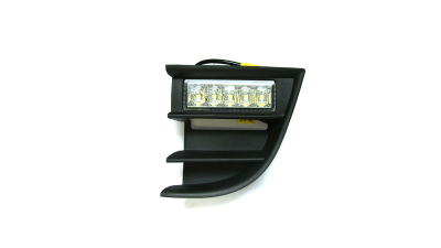 Set de 2 lumini de zi auto pentru Skoda Octavia 2 Facelift 2009-2013 cu grila de proiectoare cu LED DRL