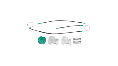 Kit reparatie macara geam fata Audi A4 (B5) 1994-2001 electrica stanga (cablu role si suport geam)