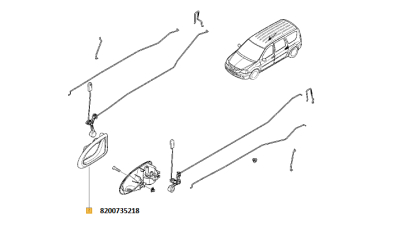Maner Interior Usa Dreapta Dacia Logan Facelift 2009-2012 Sandero 2008-2012, Duster 2010-