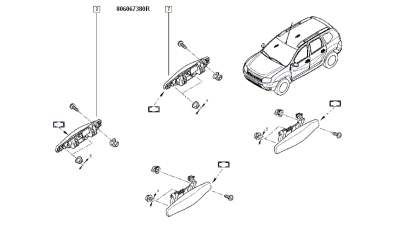 Maner Usa Dreapta Fata Spate Dacia Duster 2010-2018; Sandero 2008-2012