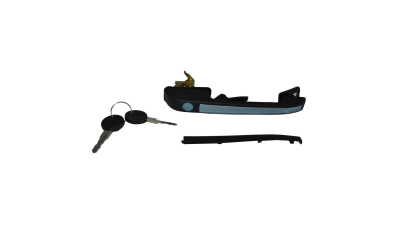 Maner exterior deschidere usa VW Golf 2 1983-1992, Jetta 1984-1992, Passat B2 1981-1988, usa Fata partea Stanga, cu butuc + 2 chei , placa negra/cromata