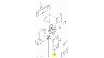 Masca Inelara Oglinda Dreapta Vw 2E1857136A