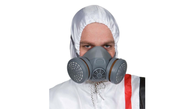 Masca protectie praf, vopsele si solventi vopsitorie echipata cu filtre carbon COLAD