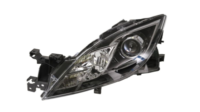 Far Mazda 6 (GH) 11.2007-10.2009 TYC stanga fata, tip bec H11+H9, reglaj electric, cu rama si motoras reglare
