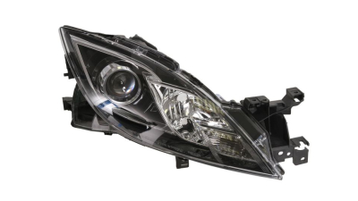 Far Mazda 6 (GH) 11.2007-10.2009 TYC dreapta fata, tip bec H11+H9, reglaj electric, cu rama si motoras reglare