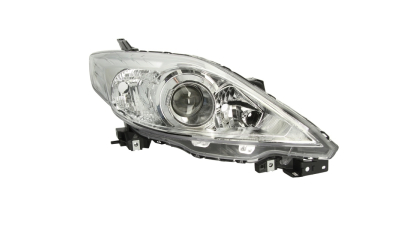 Far Mazda 5 (CR19) 09.2007-05.2010 TYC dreapta fata tip bec H7+HB3, reglaj electric, culoare argintiu