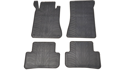 Set covorase auto din cauciuc Mercedes Clasa C (W203/S203) 2001-2007, Negru, Gledring, 4 buc.