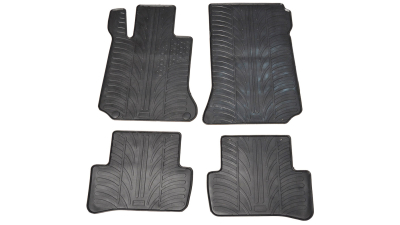 Set covorase auto din cauciuc Mercedes Clasa C (W204/S204) 2007-2013, Negru, Gledring, 4 buc.