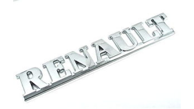 Monograma spate cromata Renault pentru Clio 2, Clio 3, Laguna, Megane 1, Kangoo, Senic 1, R21, Mascott-Master, 7700817027,  piesa originala OE