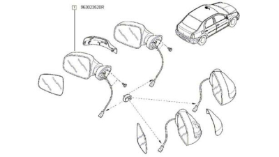 Oglinda Exterior Electrica Stanga Cu Incalzire Dacia Logan 2004-2012 Sandero 2008-2012, Duster 2012-2018