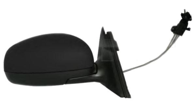 Oglinda exterioara Skoda Fabia 2 (5J), 2007-03.2015 Dreapta, Crom, manuala, prin cablu, Fara incalzire, carcasa neagra, Convex, View Max, 5J1857508D 6915523M