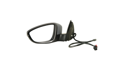 Oglinda exterioara VW Passat (B7) 11.2010-2015, Partea Stanga Crom Asferica Electrica Cu Incalzire 3Ab8575079B9, cu semnalizare, 7 pini, carcasa grunduita, fara pliere, cu lampa perimetru