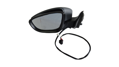 Oglinda exterioara VW Jetta 07.2010-2015 Partea Stanga Asferica Electrica Cu Incalzire 5C7857507B, 6 pini, carcasa grunduita, cu semnalizare