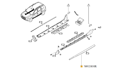 Ornament Lateral Prag Stanga Dacia Duster 2010-2018