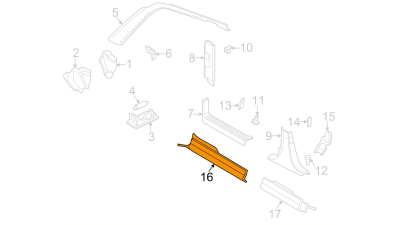 Ornament Prag Fata Stanga Vw 4D0853557L01C