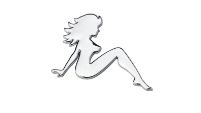 Ornament auto, Logo 3D Pin Up Girl 60X85Mm Chrome